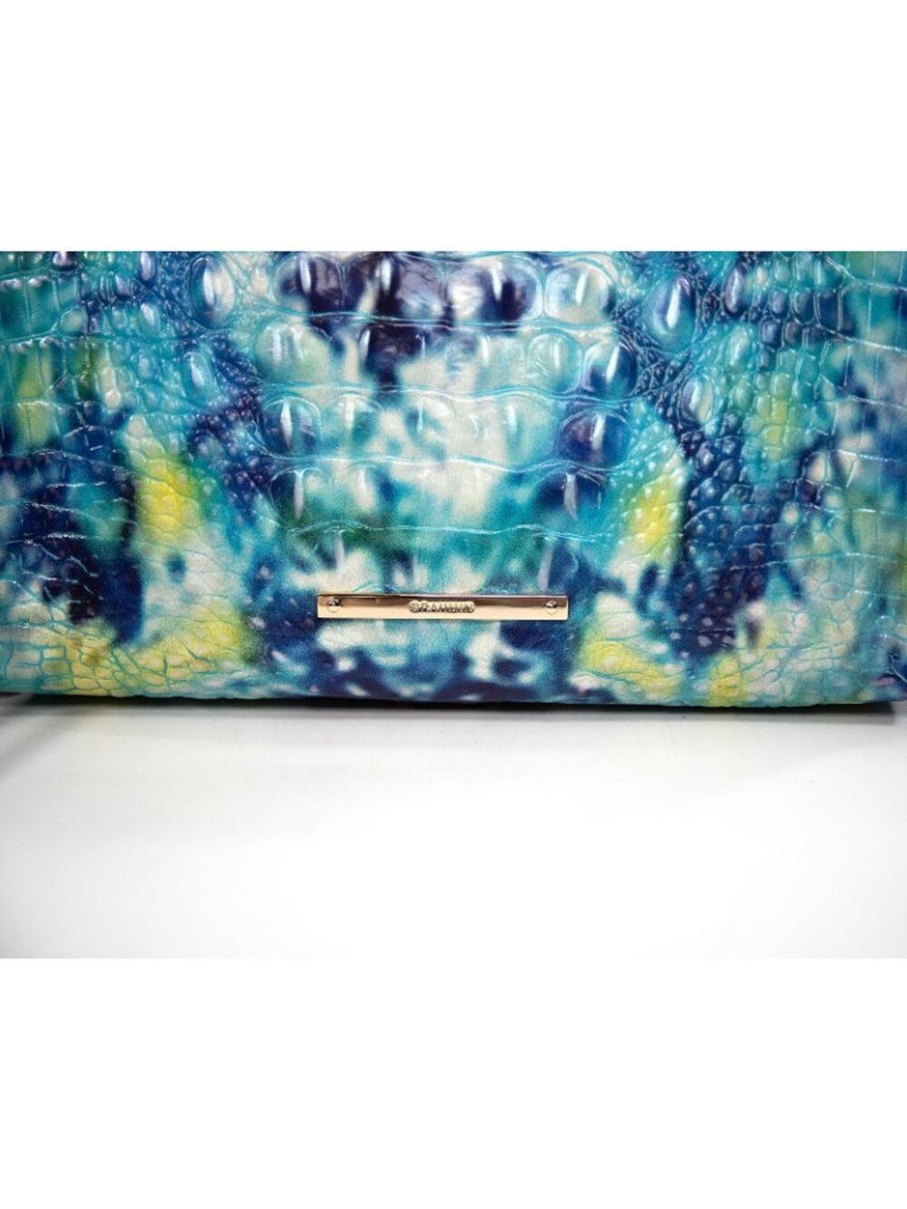 Brahmin Kayla Hydro Blue Melbourne Leather Large Clutch Wristlet Bag NWT - Picture 2 of 5